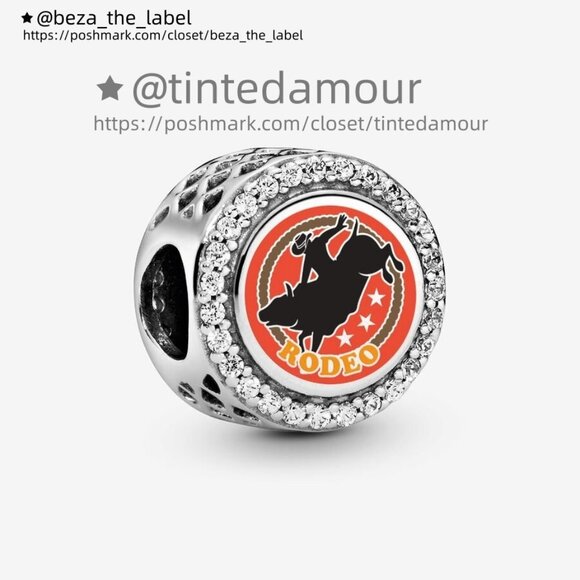 Pandora Engravable Rodeo Bucking Bull Charm|Pendant - Picture 1 of 2